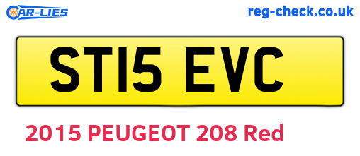 ST15EVC are the vehicle registration plates.