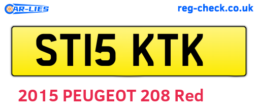ST15KTK are the vehicle registration plates.