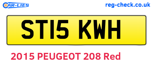 ST15KWH are the vehicle registration plates.