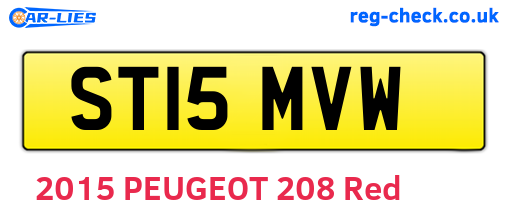 ST15MVW are the vehicle registration plates.