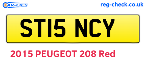 ST15NCY are the vehicle registration plates.