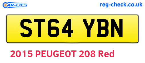 ST64YBN are the vehicle registration plates.