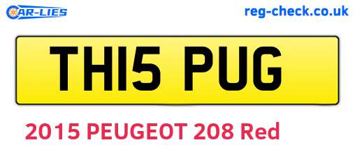 TH15PUG are the vehicle registration plates.