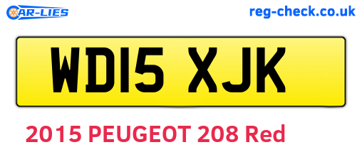 WD15XJK are the vehicle registration plates.