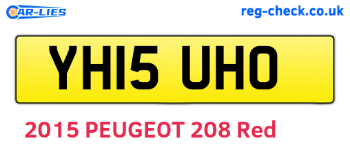 YH15UHO are the vehicle registration plates.