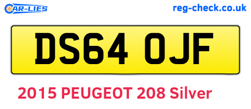 DS64OJF are the vehicle registration plates.