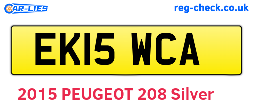 EK15WCA are the vehicle registration plates.