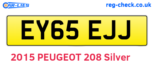EY65EJJ are the vehicle registration plates.