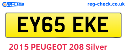 EY65EKE are the vehicle registration plates.