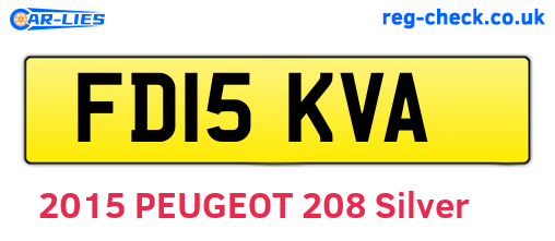 FD15KVA are the vehicle registration plates.
