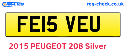 FE15VEU are the vehicle registration plates.