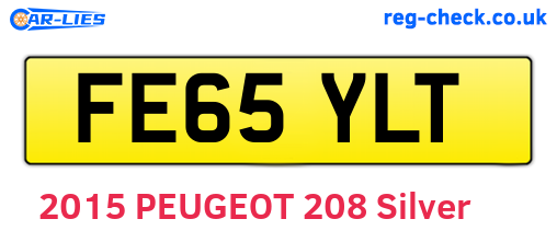 FE65YLT are the vehicle registration plates.