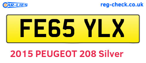 FE65YLX are the vehicle registration plates.