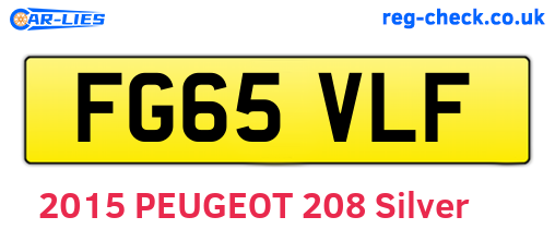 FG65VLF are the vehicle registration plates.