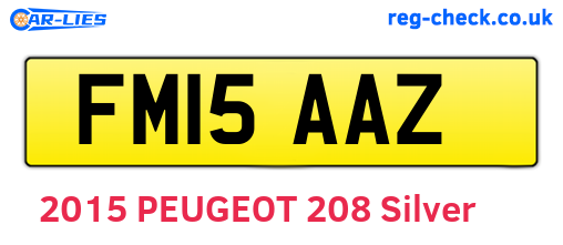 FM15AAZ are the vehicle registration plates.