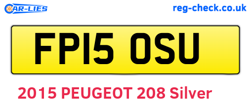 FP15OSU are the vehicle registration plates.