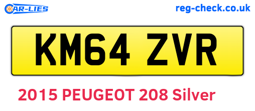 KM64ZVR are the vehicle registration plates.