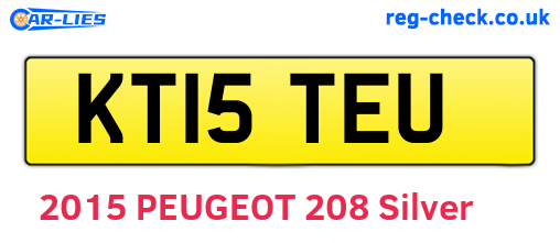 KT15TEU are the vehicle registration plates.