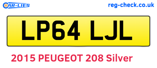LP64LJL are the vehicle registration plates.
