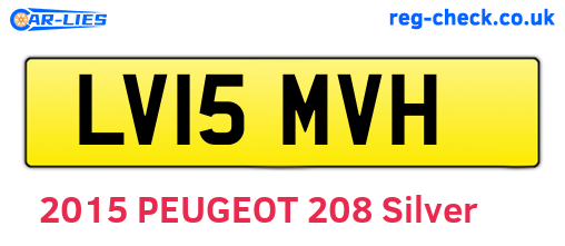 LV15MVH are the vehicle registration plates.