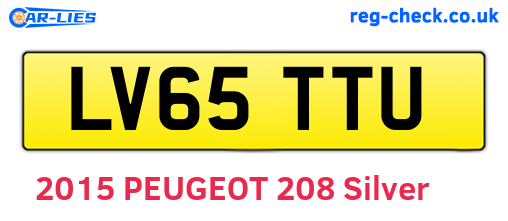 LV65TTU are the vehicle registration plates.