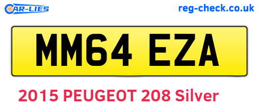 MM64EZA are the vehicle registration plates.
