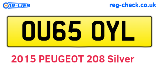 OU65OYL are the vehicle registration plates.