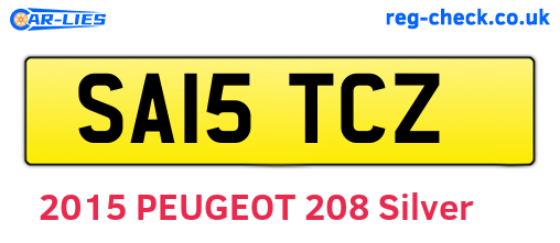 SA15TCZ are the vehicle registration plates.