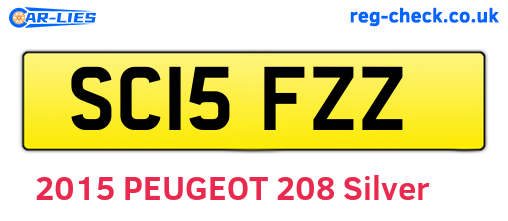 SC15FZZ are the vehicle registration plates.