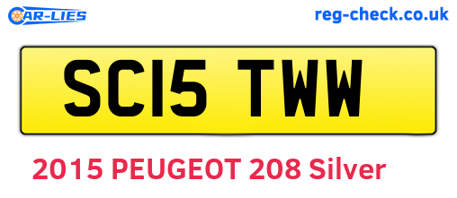 SC15TWW are the vehicle registration plates.