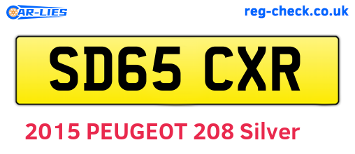 SD65CXR are the vehicle registration plates.