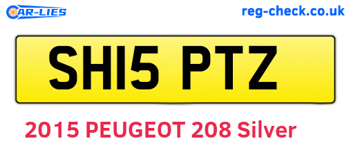 SH15PTZ are the vehicle registration plates.