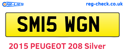 SM15WGN are the vehicle registration plates.