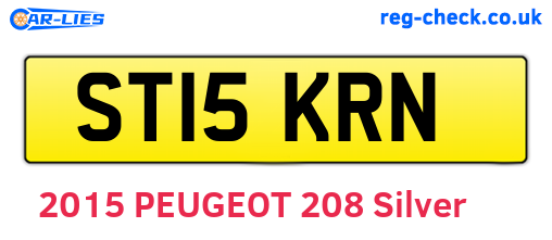 ST15KRN are the vehicle registration plates.