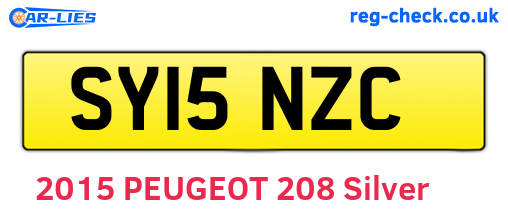 SY15NZC are the vehicle registration plates.