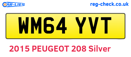 WM64YVT are the vehicle registration plates.