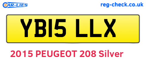 YB15LLX are the vehicle registration plates.