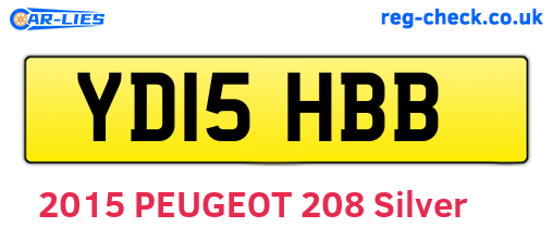 YD15HBB are the vehicle registration plates.