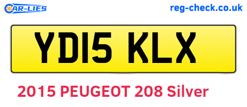 YD15KLX are the vehicle registration plates.