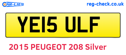 YE15ULF are the vehicle registration plates.