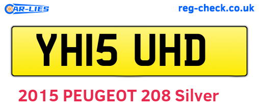 YH15UHD are the vehicle registration plates.