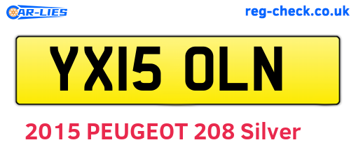 YX15OLN are the vehicle registration plates.