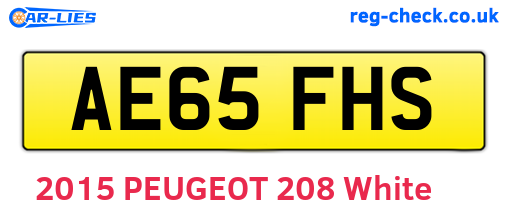 AE65FHS are the vehicle registration plates.