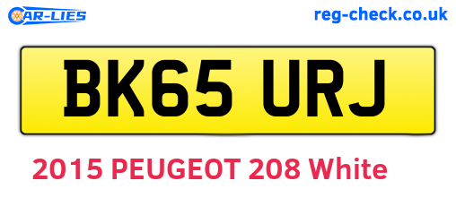 BK65URJ are the vehicle registration plates.