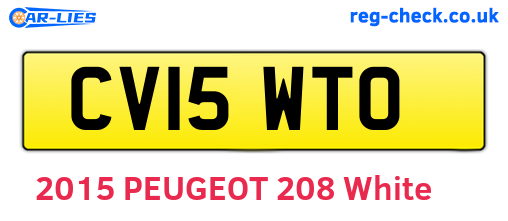 CV15WTO are the vehicle registration plates.