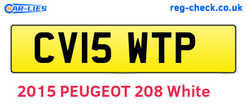 CV15WTP are the vehicle registration plates.