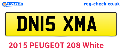DN15XMA are the vehicle registration plates.