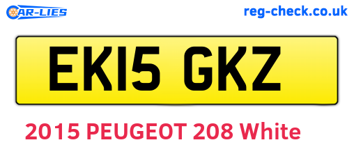 EK15GKZ are the vehicle registration plates.