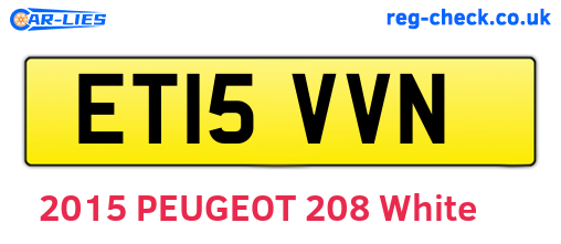 ET15VVN are the vehicle registration plates.