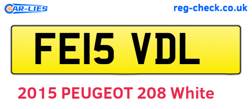 FE15VDL are the vehicle registration plates.